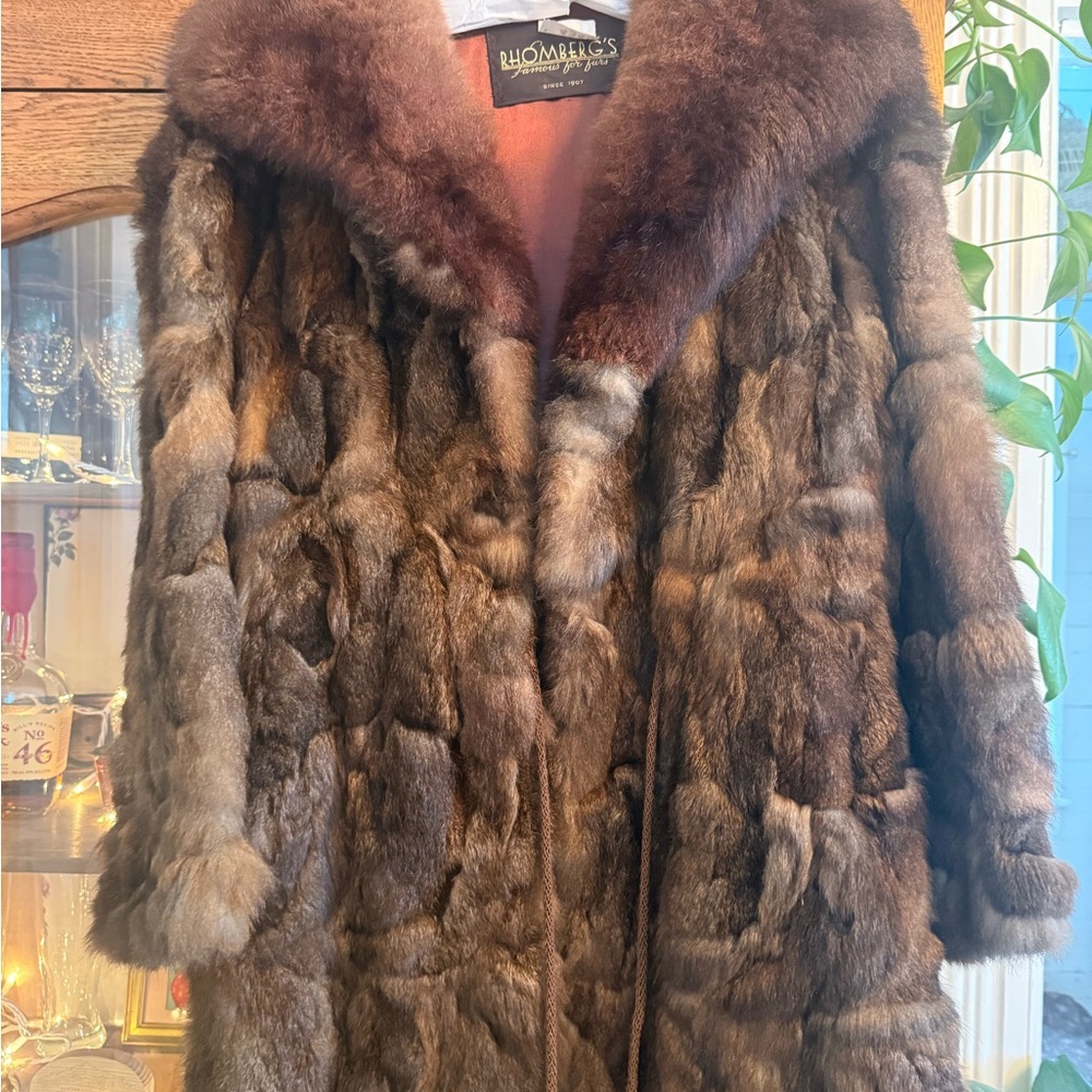 Vintage patchwork fur coat - image 2